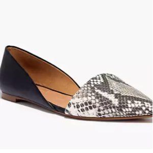 Madewell Lydia Flat in Embossed Leather